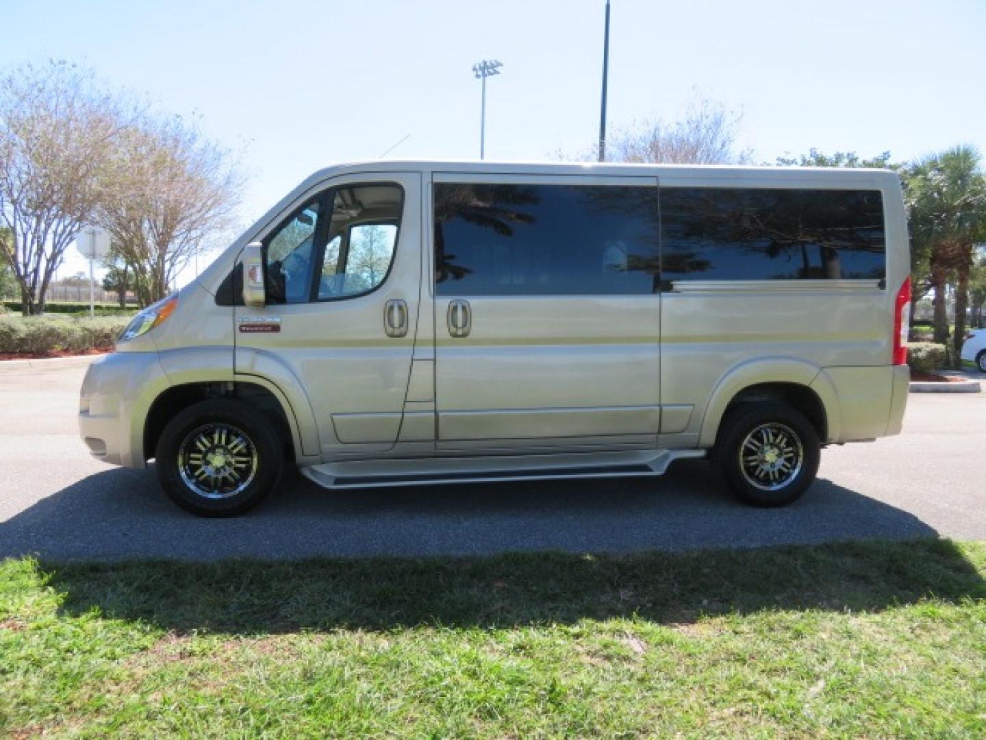 2016 Gold /Tan and Black Leather RAM Promaster (3C6TRVAG5GE) , located at 4301 Oak Circle #19, Boca Raton, FL, 33431, (954) 561-2499, 26.388861, -80.084038 - You are looking at a Gorgeous 2016 Ram Promaster Tempest X Handicap Wheelchair Conversion Van with 30K Original Miles, Lowered Floor, Dual Side Entry Doors, Power Passenger Side Entry Door, 750lb Braunability Wheelchair Lift, 4 Passenger Rear Power Bench Seat/Bed, Navigation, Rear Entertainment, Sur - Photo#13